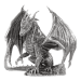 8 oz Draco the Dragon Silver Statue