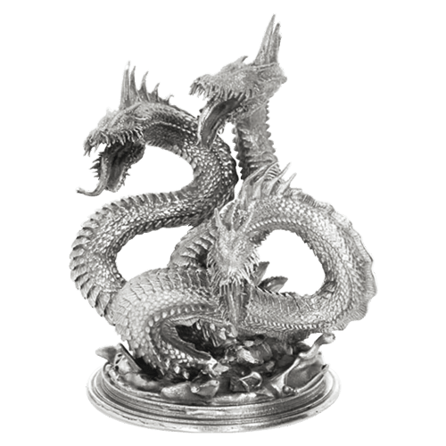 8 oz Hydra Silver Statue