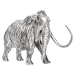 8 oz Woolly Mammoth Silver Statue