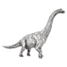 8 oz Brachiosaurus Silver Statue