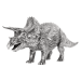 8 oz Triceratops Silver Statue
