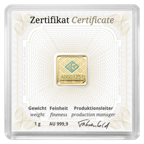 1 gram Gold Bar | Geiger Edelmetalle