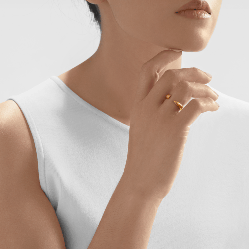 9.0 gram 24 kt Medium Adjustable Horn Gold Ring