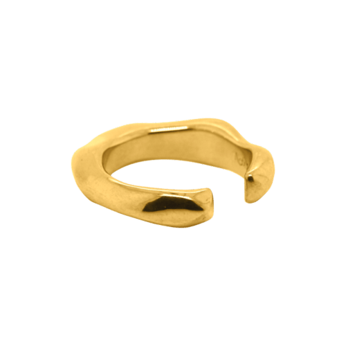 9.5 gram 24 kt Medium Molten Gold Ring