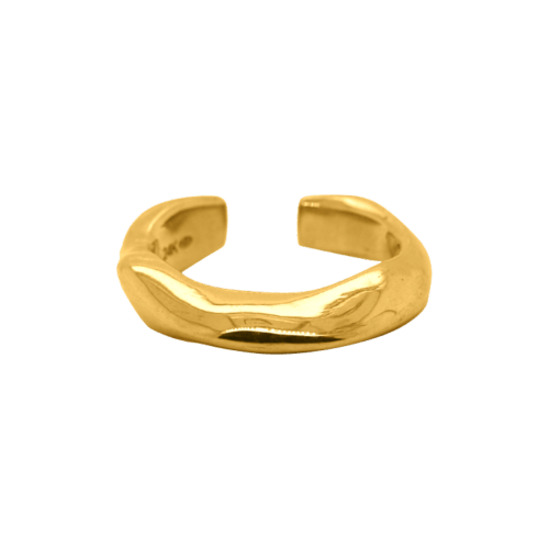 14.3 gram 24 kt Large Molten Gold Ring