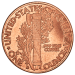 1 oz Mercury Dime Copper Round