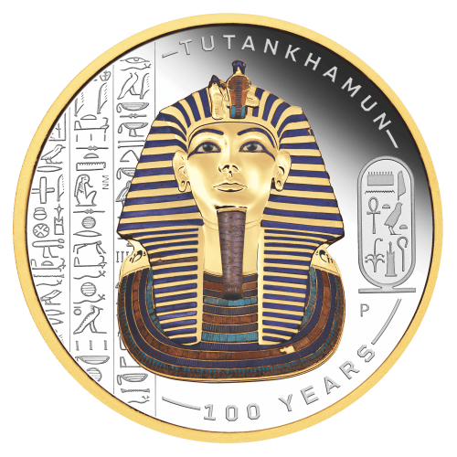 Pièce 2 onces d'argent plaqué or Découverte de Toutânkhamon : 100eme anniversaire 2022 | Monnaie de Perth