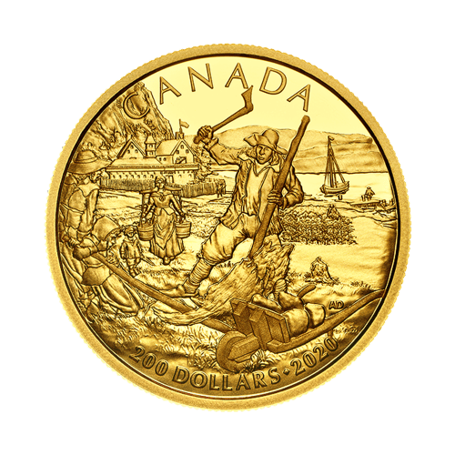 Pièce 1/2 once d'or Les débuts du Canada : Nouvelle France 2020 | Monnaie royale canadienne