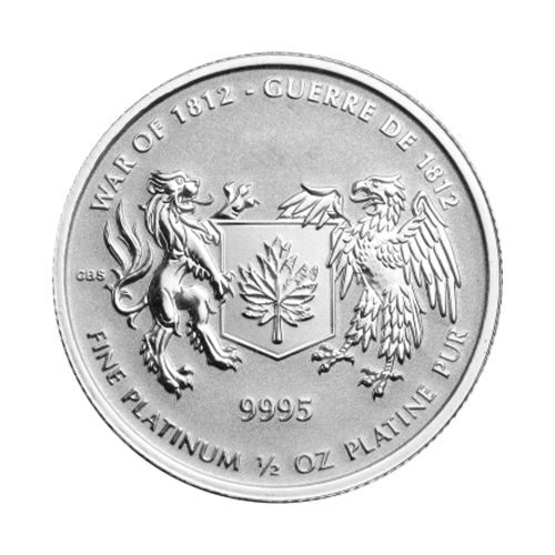 Pièce 1/2 once de platine Guerre de 1812 Année aléatoire | Monnaie royale canadienne