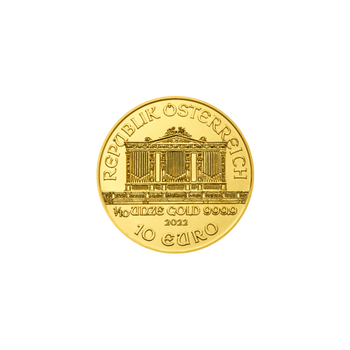 1/10 oz 2022 Austrian Philharmonic Gold Coin | Austrian Mint
