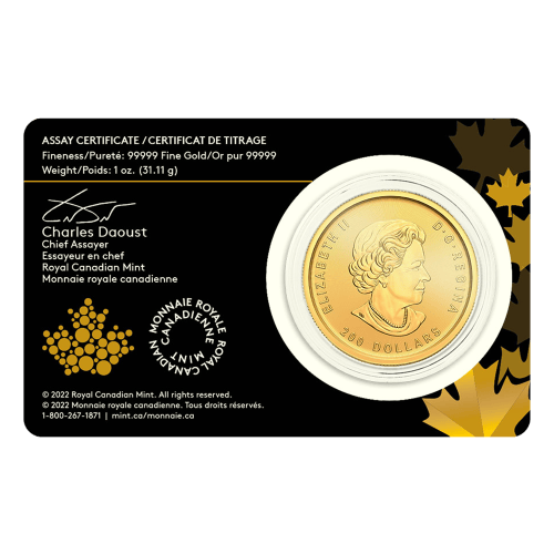 Pièce 1 once d'or à 99999 Ruée vers l'or du Klondike 2022 | Monnaie royale canadienne