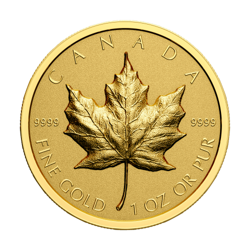 Pièce 1 once d'or Feuille d'érable Très haut relief 2022 | Monnaie royale canadienne