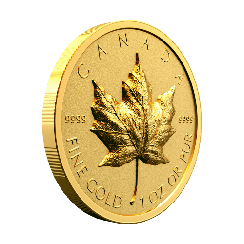 Pièce 1 once d'or Feuille d'érable Très haut relief 2022 | Monnaie royale canadienne