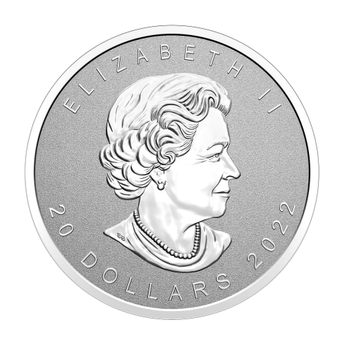 Pièce 1 once d'argent Feuille d'érable Très haut relief 2022 | Monnaie royale canadienne