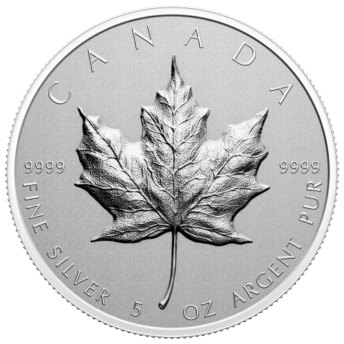 5 oz 2022 Ultra-High Relief Maple Leaf Silver Coin | Royal Canadian Mint