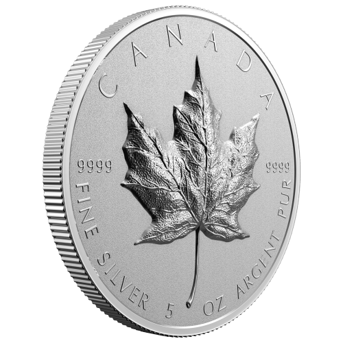5 oz 2022 Ultra-High Relief Maple Leaf Silver Coin | Royal Canadian Mint