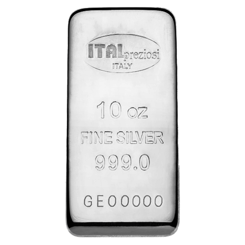 10 oz Silver Bar | Italpreziosi Mint