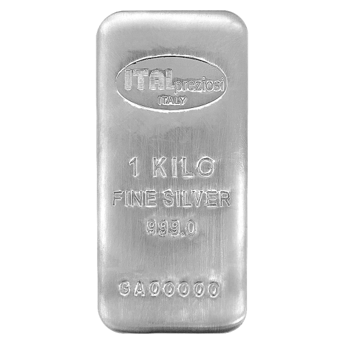 1 kilo Silver Bar | Italpreziosi Mint | Silver Gold Bull US