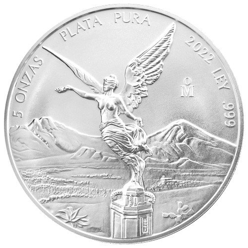 Pièce 5 onces d'argent Libertad mexicaine 2022 | Monnaie mexicaine