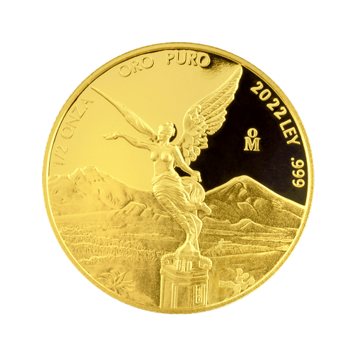 Pièce 1/2 once d'or Épreuve numismatique Libertad mexicaine 2022 | Monnaie mexicaine
