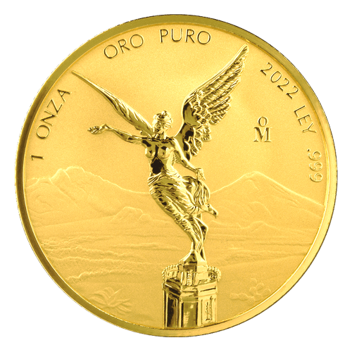 Pièce 1 once d'or Épreuve numismatique inverse Libertad mexicaine 2022 | Monnaie mexicaine