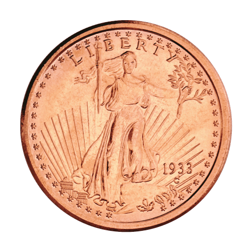 1 oz Saint Gaudens Copper Round