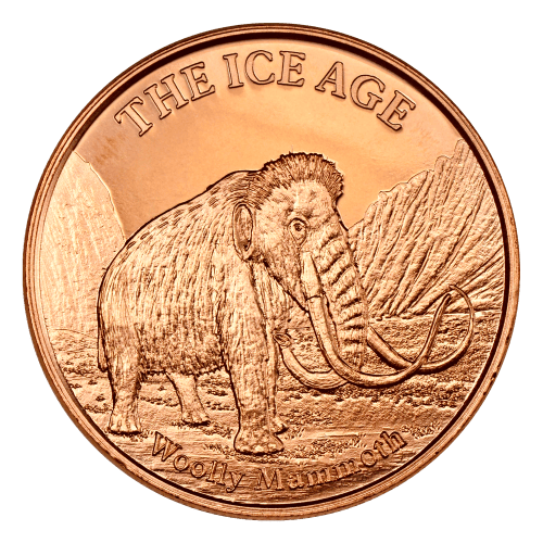 1 oz Woolly Mammoth Copper Round