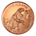 Ronde de cuivre Paresseux géant de 1 once