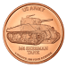 1 oz Sherman Tank Copper Round