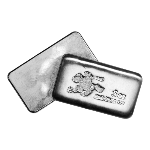 Lingot 5 onces d'argent coulé Pony Express | Monnaie de SilverTowne