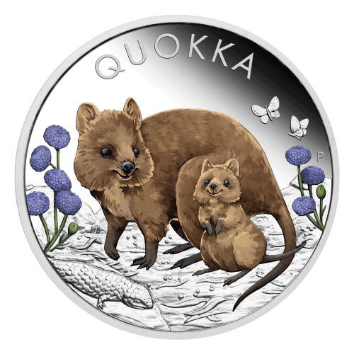 1 oz 2022 Quokka Colourized Proof Silver Coin | Perth Mint