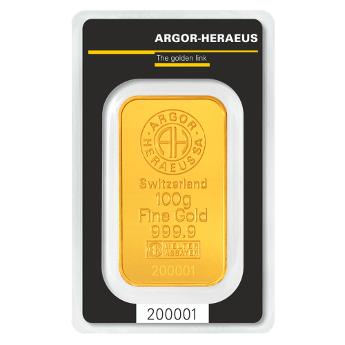 100 gram KineBar Gold Bar | Argor-Heraeus