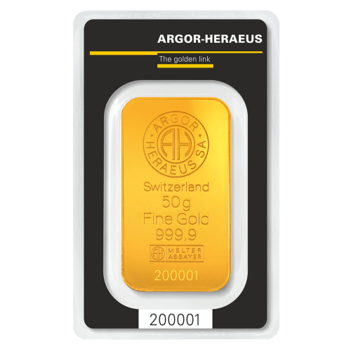 50 gram KineBar Gold Bar | Argor-Heraeus