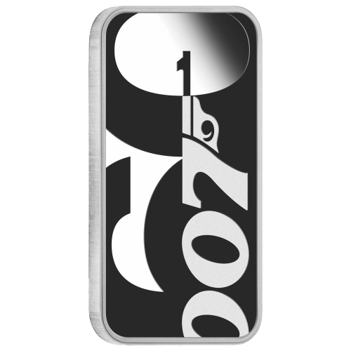 1 oz 2022 James Bond: 60 Years of Bond Colourized Rectangular Proof Silver Coin | Perth Mint