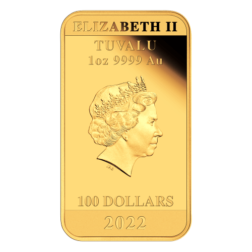 Pièce 1 once d'or Épreuve numismatique Rectangulaire James Bond : 60 ans de Bond 2022 | Monnaie de Perth