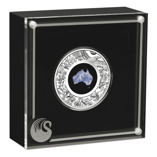 1 oz 2022 Great Southern Land Blue Lepidolite Proof Silver Coin | Perth Mint