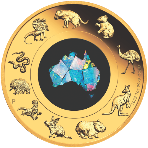 Pièce 2 onces en or Épreuve numismatique Opale des Great Southern Land 2022 | Monnaie de Perth