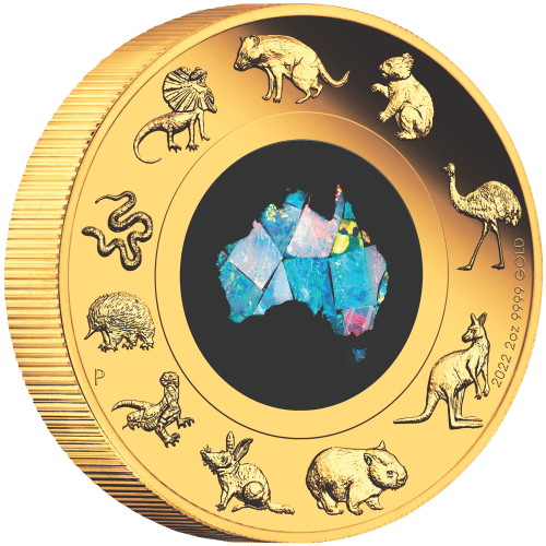 Pièce 2 onces en or Épreuve numismatique Opale des Great Southern Land 2022 | Monnaie de Perth