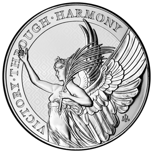 5 oz 2022 St. Helena The Queen's Virtues: Victory Angel Silver