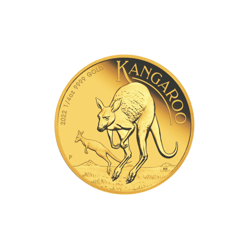1/4 oz 2022 Australian Kangaroo Proof Gold Coin | Perth Mint