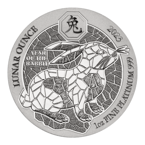 1 oz 2023 Lunar Year of the Rabbit Platinum Coin | Rwanda