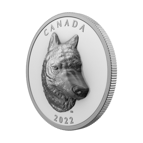 1 oz 2022 Timber Wolf Extraordinary High Relief Silver Coin | Royal Canadian Mint