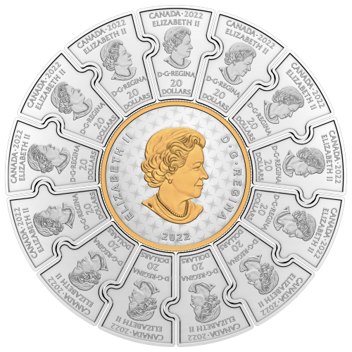 Set of 14 x 2022 Canadian Passages Puzzle Silver Coins | Royal Canadian Mint