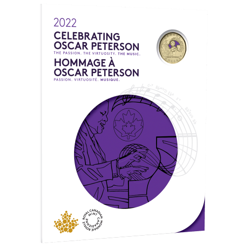 Set of 5 x Celebrating Oscar Peterson Keepsake Card Commemorative Coins | Royal Canadian Mint