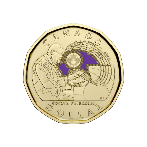 2022 Celebrating Oscar Peterson $1 Colourized Coin Roll | Royal Canadian Mint