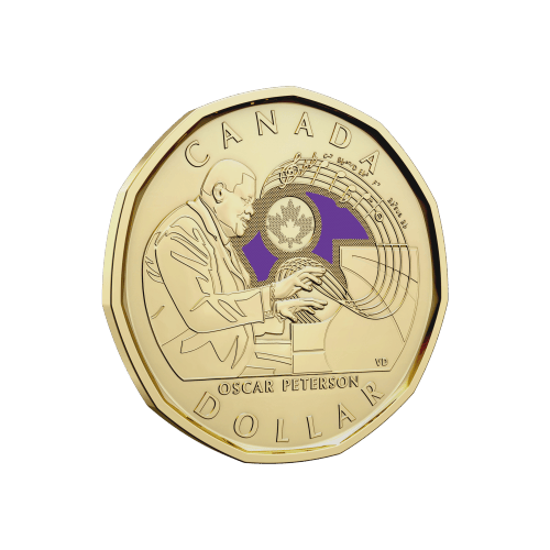 2022 Celebrating Oscar Peterson $1 Colourized Coin Roll | Royal Canadian Mint