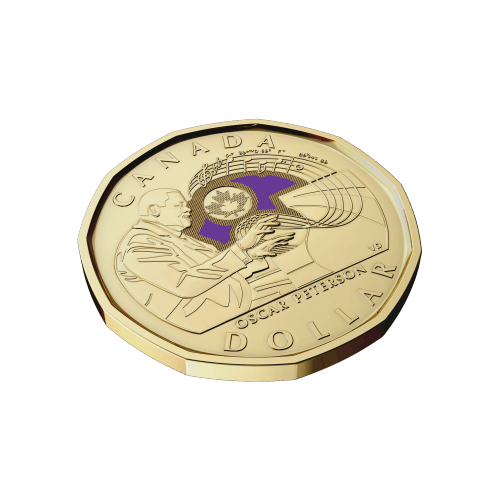 2022 Celebrating Oscar Peterson $1 Colourized Coin Roll | Royal Canadian Mint