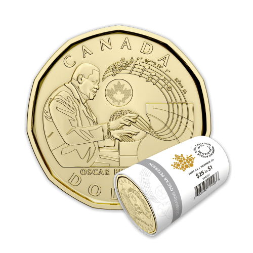 Rouleau de pièces 1 $ Célébrer Oscar Peterson 2022 | Monnaie royale canadienne