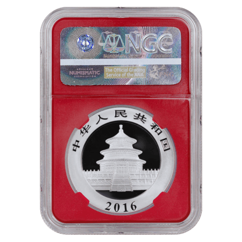 Pièce 30 grammes d'argent MS-70 NGC Panda chinois 2016 | Monnaie chinoise