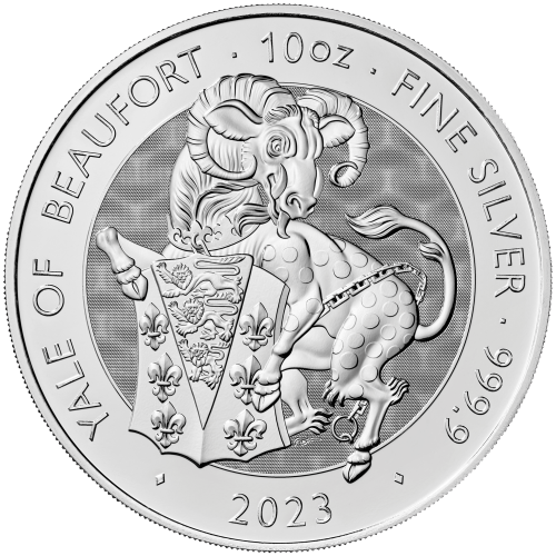 Pièce 10 onces d'argent Les bêtes de Tudor : Le Yale de Beaufort 2023 | La Monnaie royale